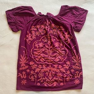 Free People Fiona Embroidered Mini Dress